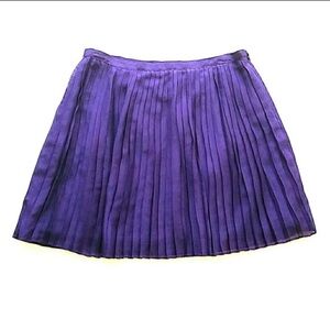 J. Crew silk pleated mini skirt